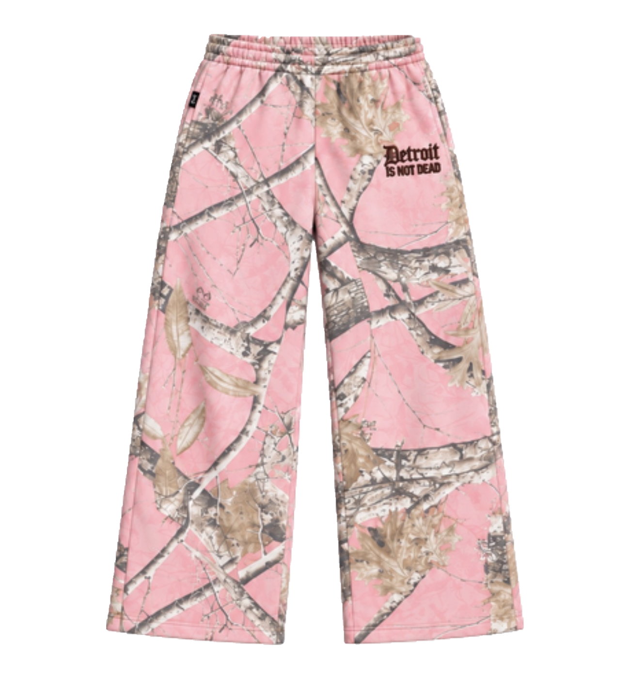 DIND pink camo sweatpants only, isolated transparent background
